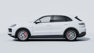 Exterior view of Cayenne S E-Hybrid showing the left side of the car
