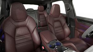 Interior view showing the front seats of Cayenne GTS
