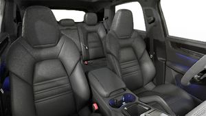 Interior view showing the front seats of Cayenne GTS
