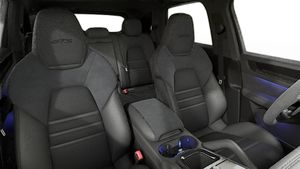 Interior view showing the front seats of Cayenne GTS