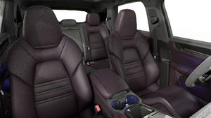 Interior view showing the front seats of Cayenne GTS