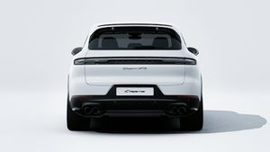 Exterior view of Cayenne GTS showing the rear of the car