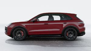 Exterior view of Cayenne GTS showing the left side of the car