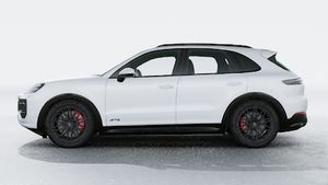 Exterior view of Cayenne GTS showing the left side of the car