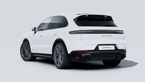 Exterior view of Cayenne GTS showing the back and left side of the car