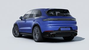Exterior view of Cayenne GTS showing the back and left side of the car