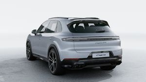Exterior view of Cayenne GTS showing the back and left side of the car