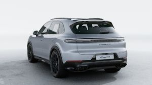 Exterior view of Cayenne GTS showing the back and left side of the car