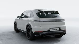 Exterior view of Cayenne GTS showing the back and left side of the car