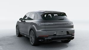 Exterior view of Cayenne GTS showing the back and left side of the car