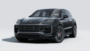 Exterior view of Cayenne GTS showing the front and left side of the car
