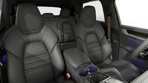 Interior view showing the front seats of Cayenne Turbo E-Hybrid