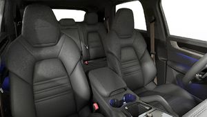 Interior view showing the front seats of Cayenne Turbo E-Hybrid