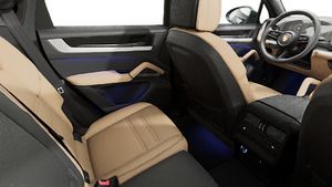 Interior view showing the back seats of Cayenne Coupe