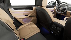Interior view showing the back seats of Cayenne Coupe