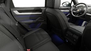 Interior view showing the back seats of Cayenne Coupe