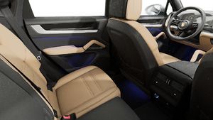 Interior view showing the back seats of Cayenne Coupe
