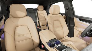 Interior view showing the front seats of Cayenne Coupe