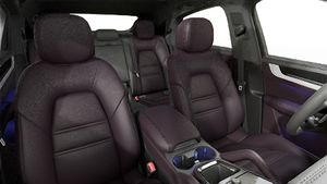 Interior view showing the front seats of Cayenne Coupe