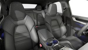 Interior view showing the front seats of Cayenne Coupe