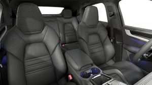Interior view showing the front seats of Cayenne Coupe