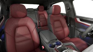 Interior view showing the front seats of Cayenne Coupe