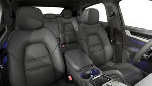 Interior view showing the front seats of Cayenne Coupe
