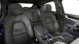 Interior view showing the front seats of Cayenne Coupe