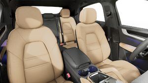 Interior view showing the front seats of Cayenne Coupe