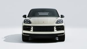 Exterior view of Cayenne Coupe showing the front of the car
