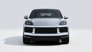 Exterior view of Cayenne Coupe showing the front of the car