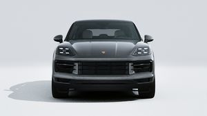 Exterior view of Cayenne Coupe showing the front of the car