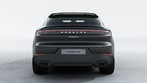 Exterior view of Cayenne Coupe showing the rear of the car