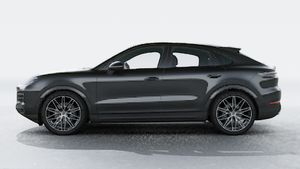 Exterior view of Cayenne Coupe showing the left side of the car