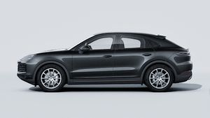 Exterior view of Cayenne Coupe showing the left side of the car