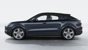 Exterior view of Cayenne Coupe showing the left side of the car