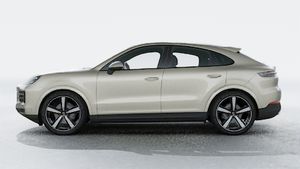 Exterior view of Cayenne Coupe showing the left side of the car