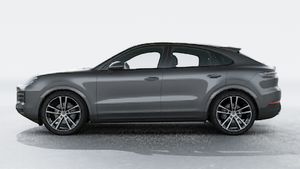 Exterior view of Cayenne Coupe showing the left side of the car