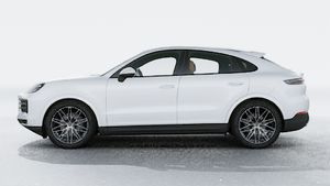 Exterior view of Cayenne Coupe showing the left side of the car