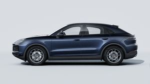 Exterior view of Cayenne Coupe showing the left side of the car