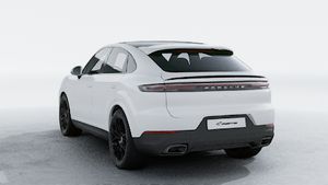Exterior view of Cayenne Coupe showing the back and left side of the car