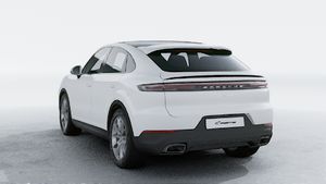 Exterior view of Cayenne Coupe showing the back and left side of the car