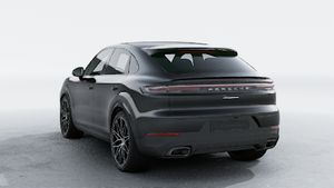 Exterior view of Cayenne Coupe showing the back and left side of the car