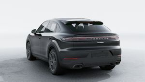 Exterior view of Cayenne Coupe showing the back and left side of the car