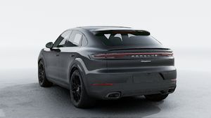 Exterior view of Cayenne Coupe showing the back and left side of the car