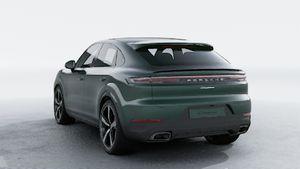 Exterior view of Cayenne Coupe showing the back and left side of the car