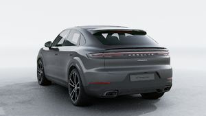 Exterior view of Cayenne Coupe showing the back and left side of the car