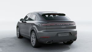 Exterior view of Cayenne Coupe showing the back and left side of the car