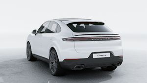 Exterior view of Cayenne Coupe showing the back and left side of the car