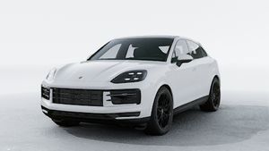 Exterior view of Cayenne Coupe showing the front and left side of the car